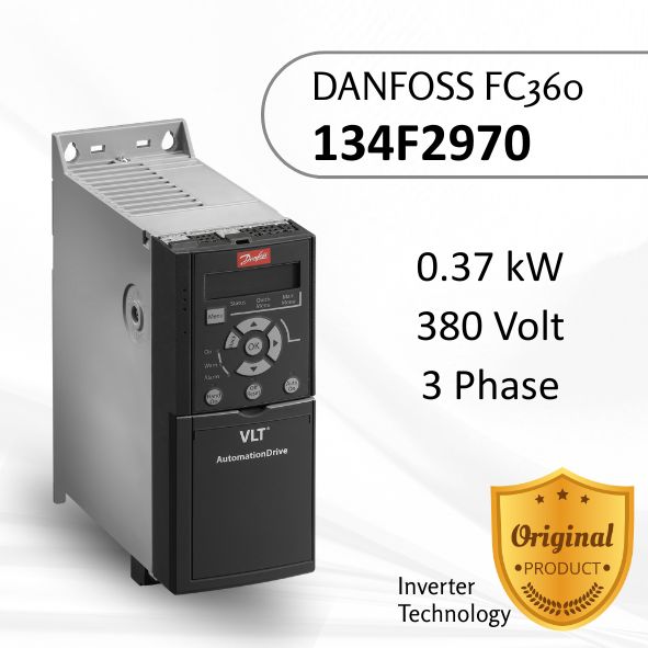 DANFOSS 0,37KW 380V FC 360 INVERTER 134F2970 FC-360HK37T4E20H2BXCDXXSXXXXAXBX HIGH Torque HIGH Duty BARU dan Bergaransi
